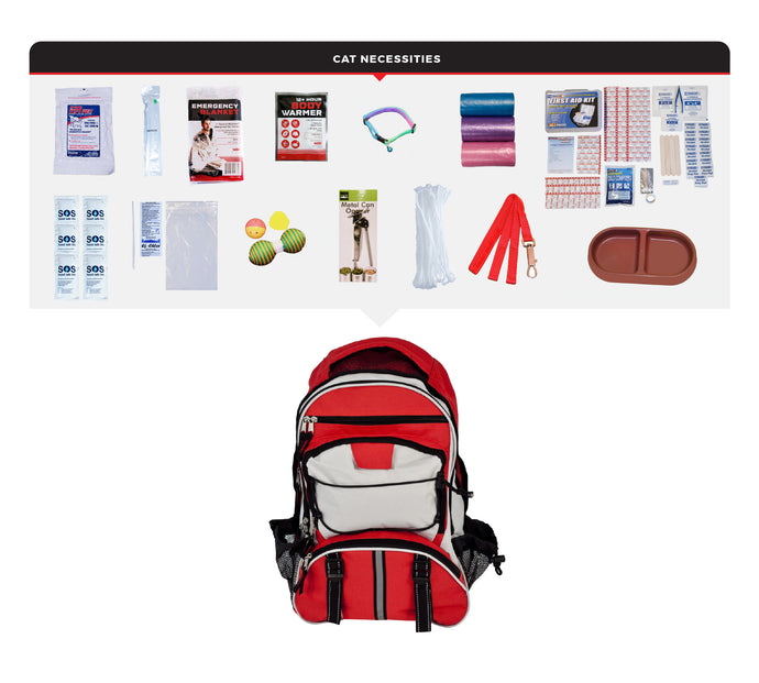 Deluxe Cat Emergency Backpack Kit