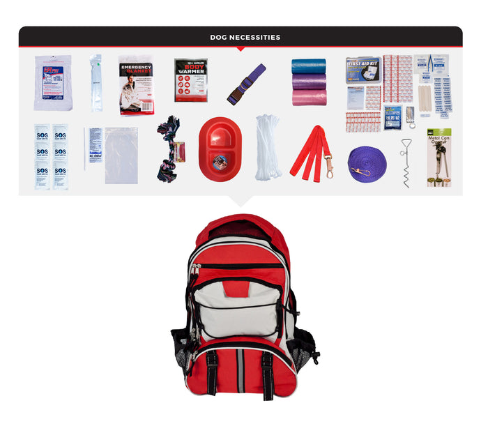 Deluxe Dog Emergency Backpack Kit